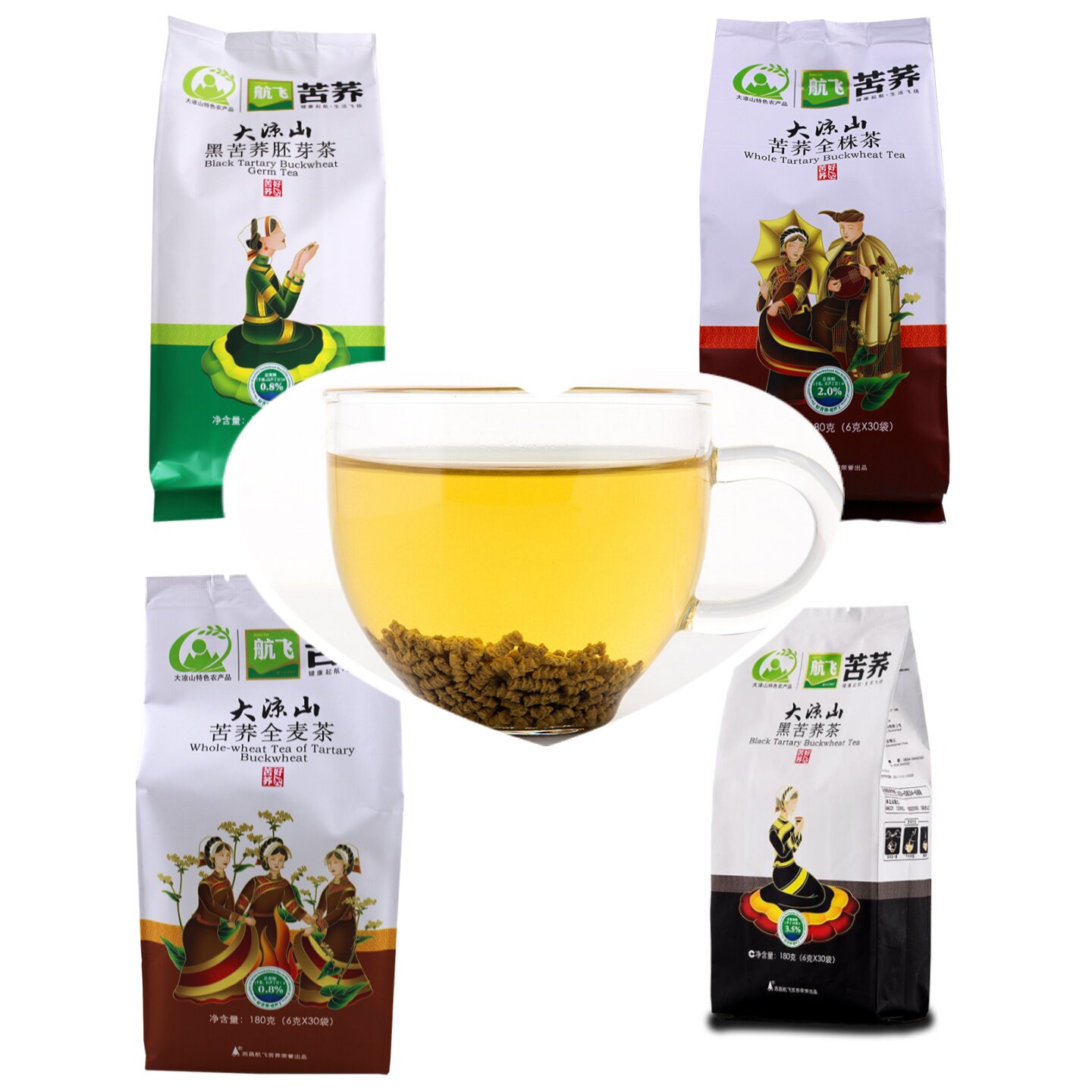 苦荞茶四川大凉山茶袋装航飞