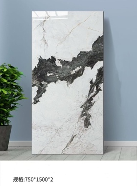 现代简约绿色奢石亮光大理石瓷砖客厅砖 卫生间厨房墙砖750x1500