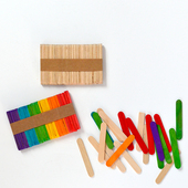 原木色6.5cm长雪糕棒 幼儿园喝水记录棒 可以用作手工DIY材料