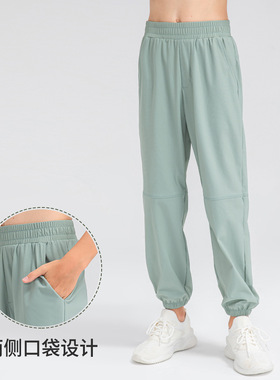 男童宽松休闲运动长裤锦纶速干凉感儿童户外跑步健身束脚裤33315