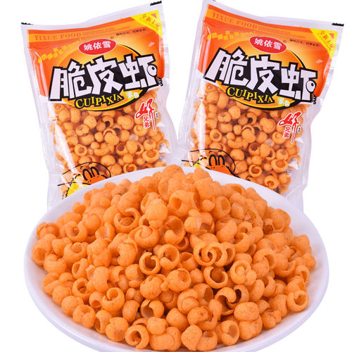 怀旧零食回忆童年小吃辣条脆皮虾