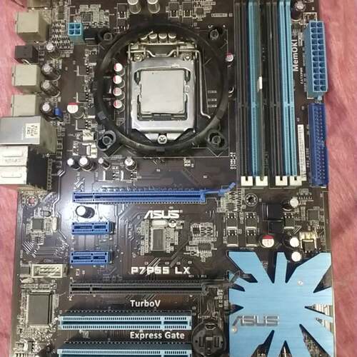 可华硕P7-P55 LX主板一张，带i7-870CPU一颗