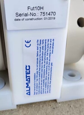 可维修ALMATEC阿玛迪克隔膜泵Fut10H. 2019议价