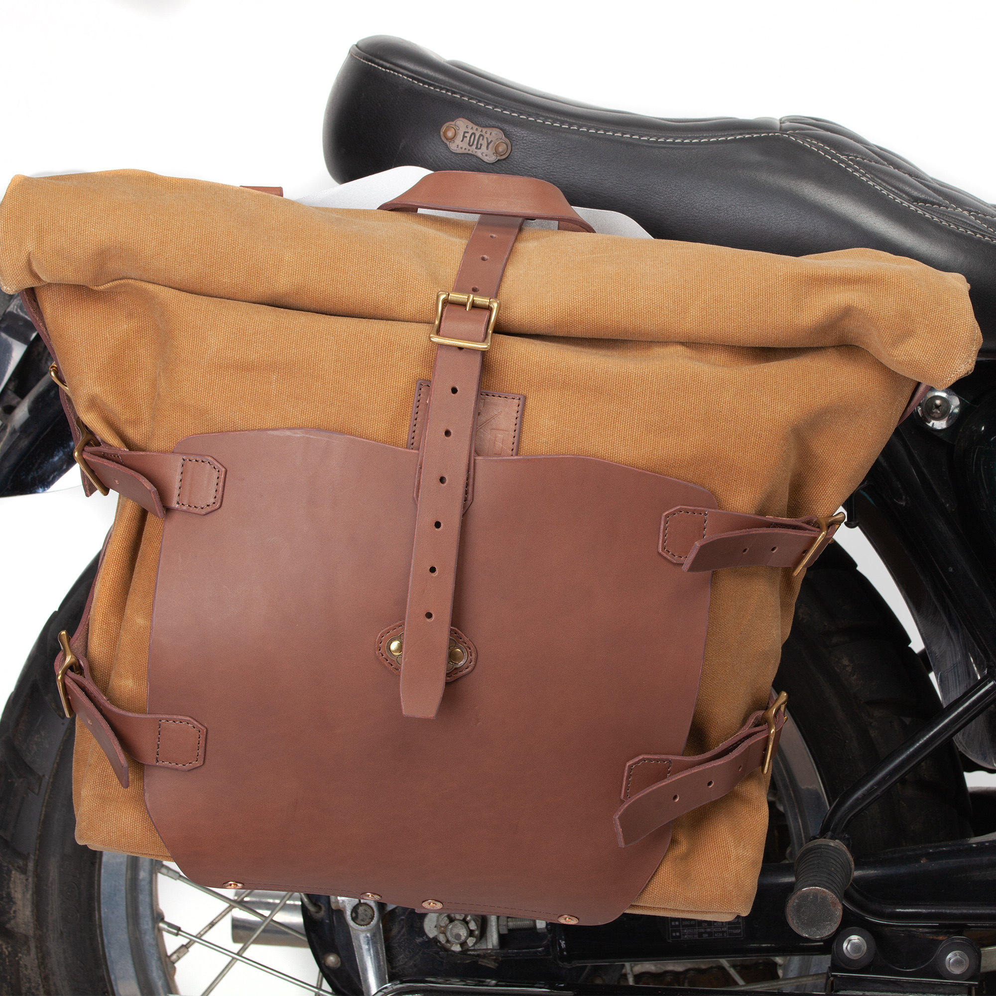 福禄车库复古长途摩旅带支架边包摩托车凯旋机车杜卡迪大容量边包