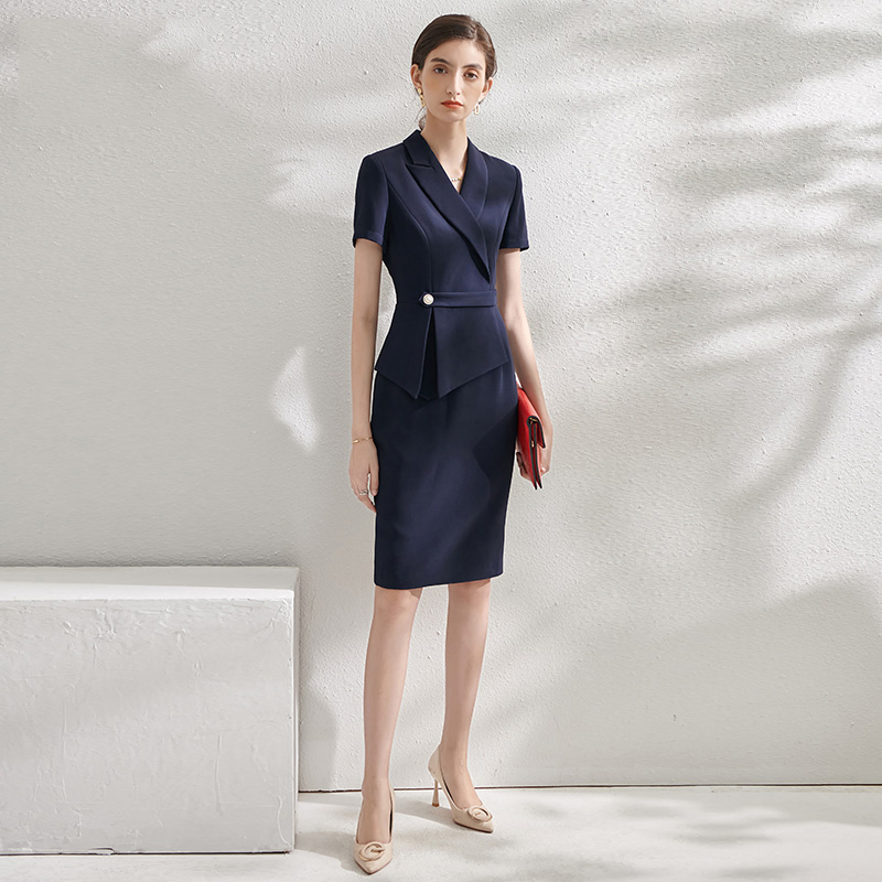 OL风格连衣裙售楼部工作服美容院