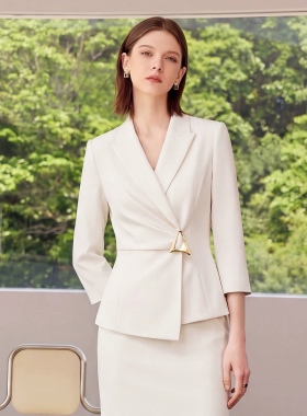 艾尚臣白色西装套装女牙科前台接待整形医美咨询顾问美容院职业装