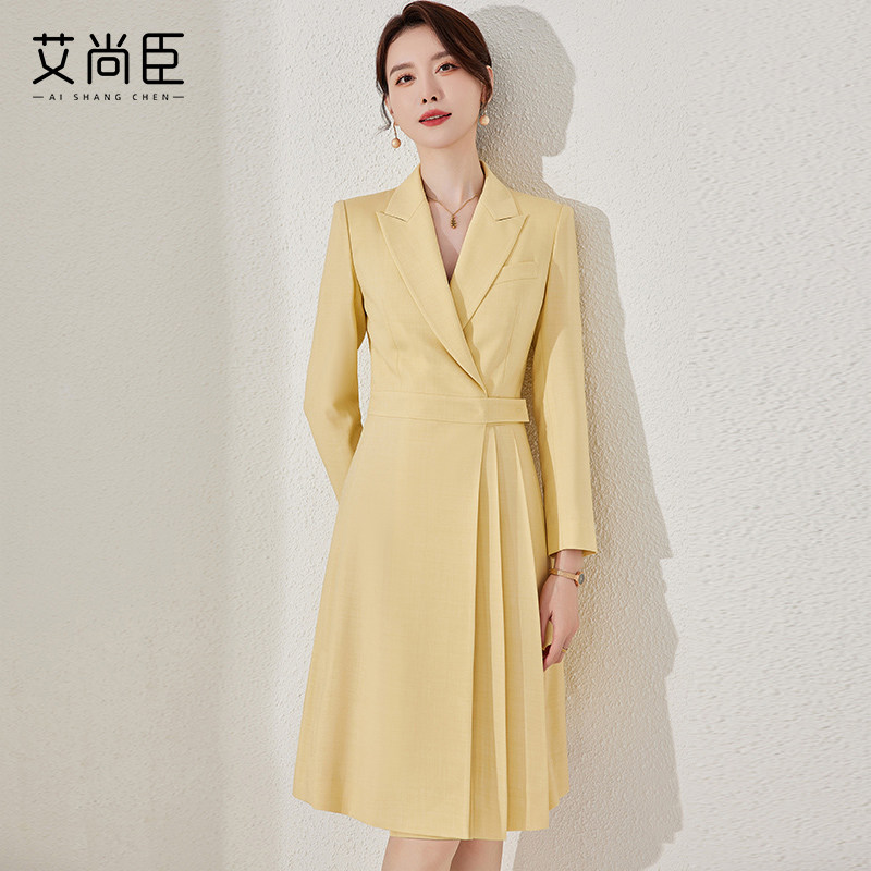 OL风格连衣裙女美容师工作服高端