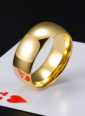 GDE 钨金戒指男潮个性镜面倒影指环高级感尾戒男生饰品韩版2025年