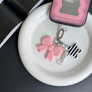 戢十伍原创手作【预谋邂逅】手工手机链设计感黑色红色手机挂件