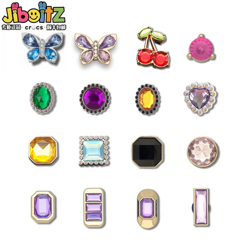 洞洞鞋配饰适配crocs配饰鞋花装饰扣金属宝石钻石DIY鞋扣配件鞋花