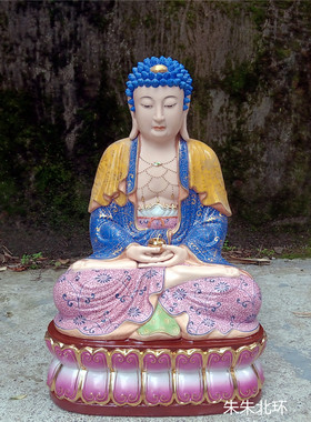 景德镇手工雕塑瓷器三宝佛佛像46