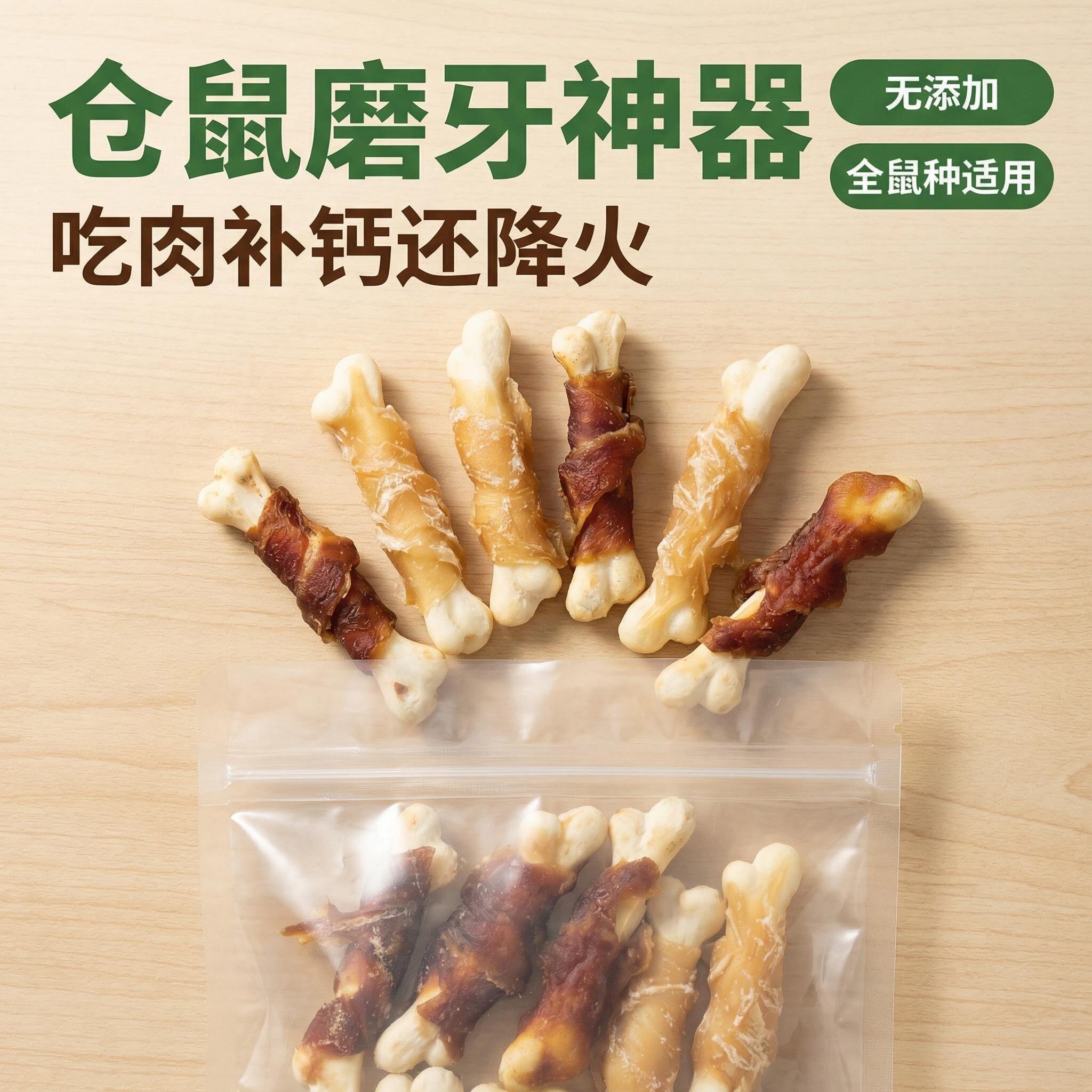 仓鼠磨牙神器零食棒无添加全鼠种适用补钙降火耐咬训练奖励