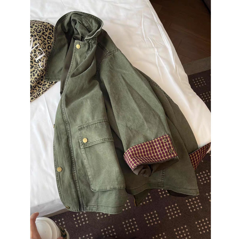 工装风衣外套女2025新款巨好看的今年流行爆款小个子高级感中长款