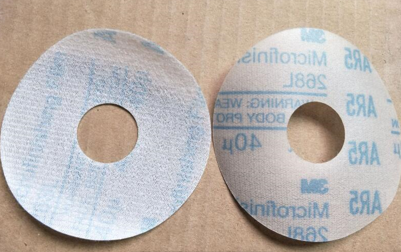 美国3M268L圆盘，圆片砂纸，精密薄膜背绒3寸磨片40U