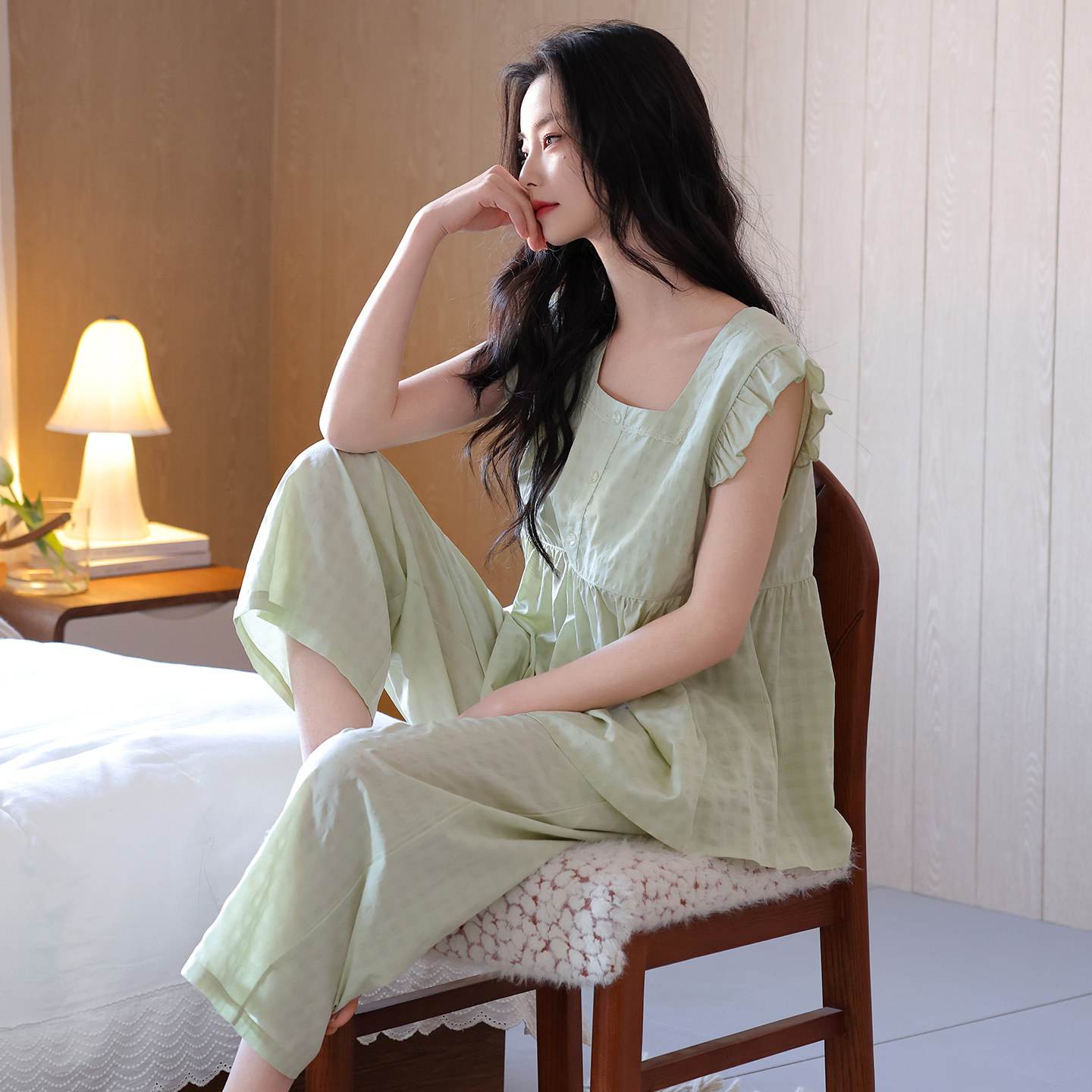 金黛儿睡衣女夏季短袖短裤家居服