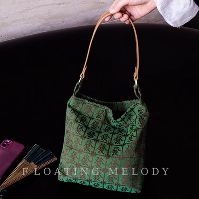 新年财气满满单肩拉链包