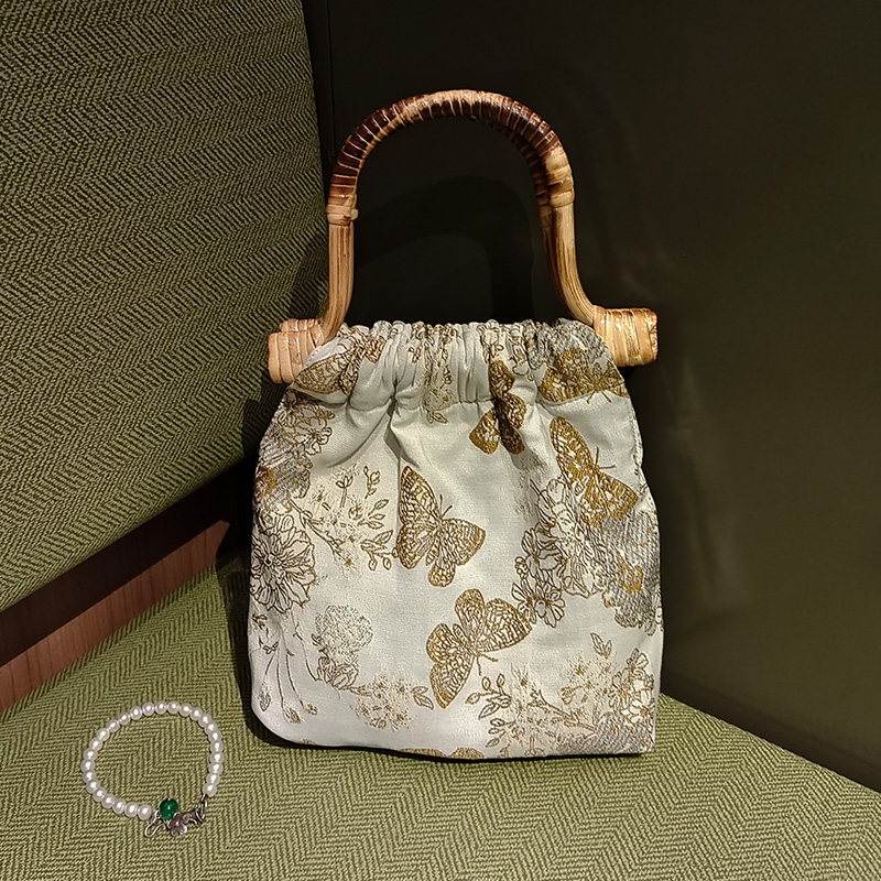 孤品欲售罄！原创复古新中式迷你小号【金蝴蝶】藤编竹节包配旗袍,箱包皮具/热销女包/男包,通用款女包,淘宝优惠券,粉丝福利购,淘宝优惠卷