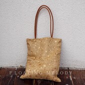 高级气质小香金色珠片绣花粗花呢单肩包FloatingMelody浮月笙原创