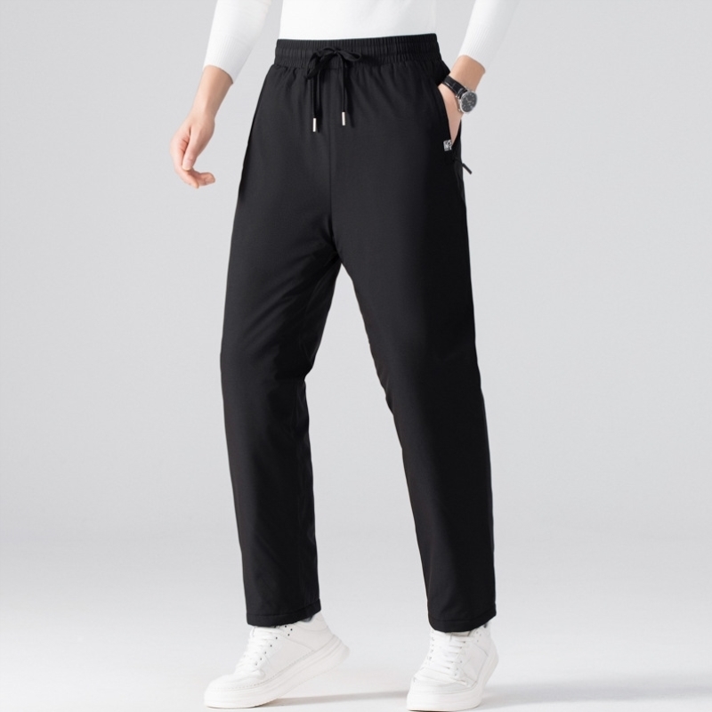 棉裤男款老年人石墨烯防寒中年男士男裤休闲直筒宽松护膝保暖棉裤