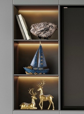 仿真恐龙化石装饰品标本办公室桌面小摆件客厅电视柜摆件工艺品