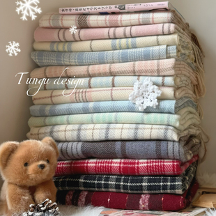 星月豚骨2025新款 仿羊绒格子围巾保暖秋冬韩系学生JK围脖情侣百搭