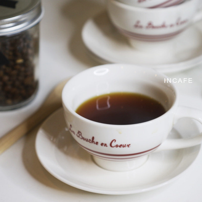 ins复古法式咖啡杯网红咖啡馆拿铁杯陶瓷杯杂货zakka北欧风2022款