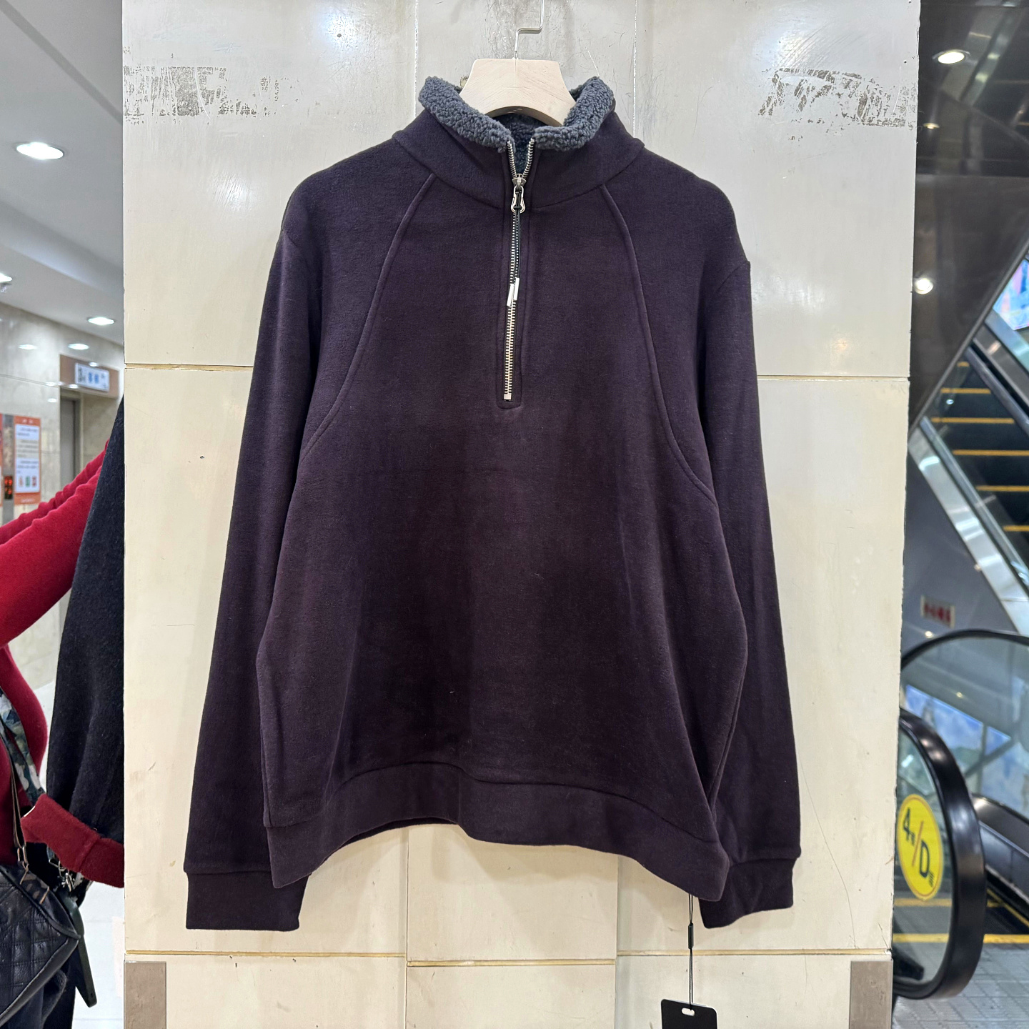 31-8869羊羔毛拉链加绒卫衣