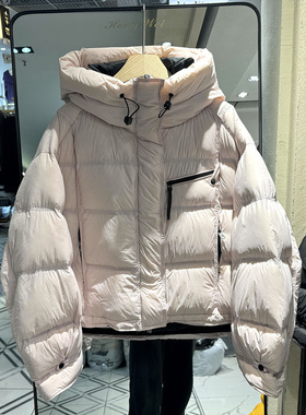 海派甜心9622 学院减龄风云朵泡芙时尚加厚连帽短装羽绒服欧货冬