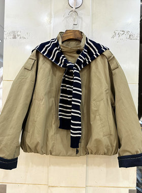 33-36750针织披肩风衣羽绒服