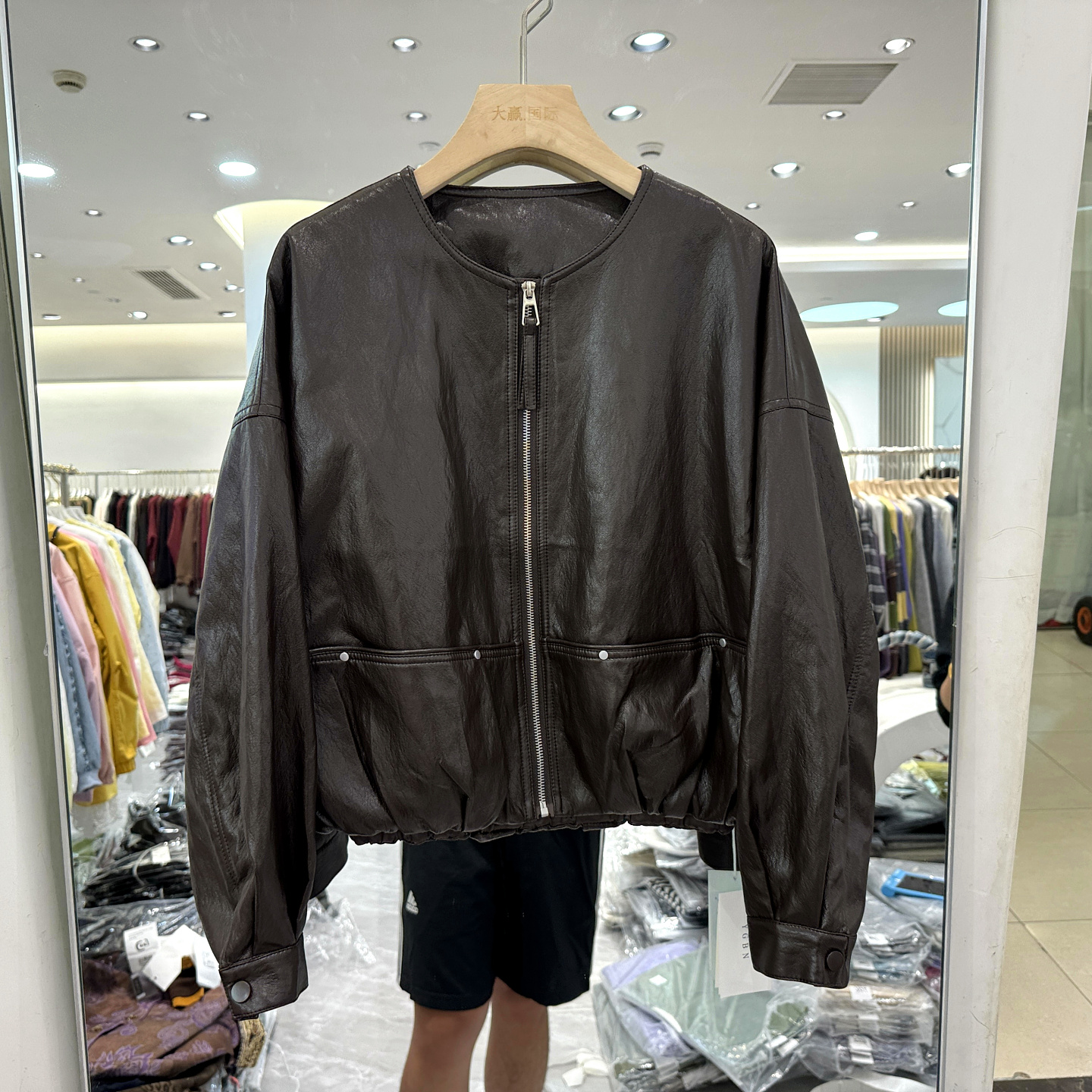 依歌贝诺2513休闲皮衣外套