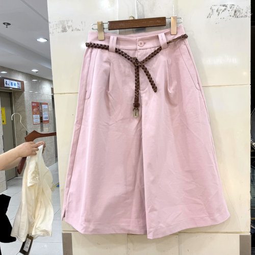 266035-1休闲阔腿中裤女裤