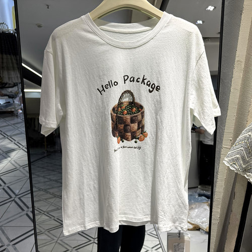 卡缇秀M38561H天丝亚麻T恤上衣