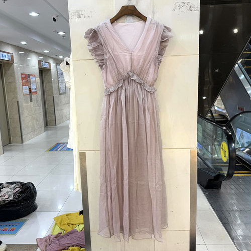 33-1119桑蚕丝中长连衣裙