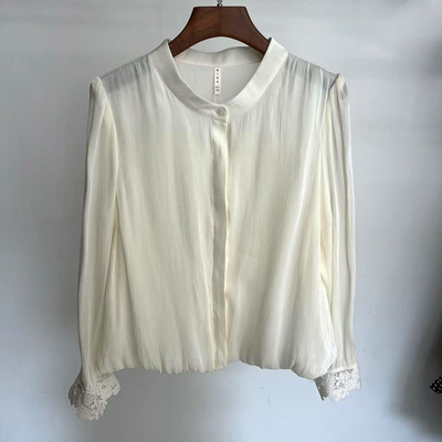 AMAS022蕾丝袖口衬衣小衫