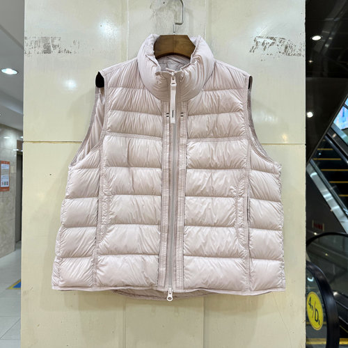 33-T6219双拉链立领羽绒服马甲