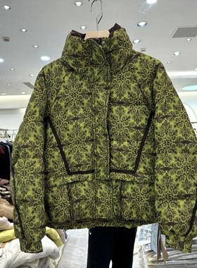 DREAMMOON 69262 高级感复古碎花立领休闲短装羽绒服外套欧货冬装