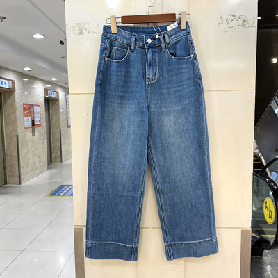 33-9130四面弹力牛仔裤烟管裤