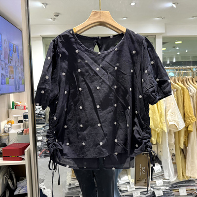 XXJ7022小碎花刺绣衬衫上衣