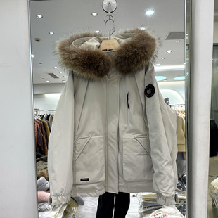 貉子毛领连帽大口袋小个羽绒派克服 2025新款 雅特若25G95 欧货冬装