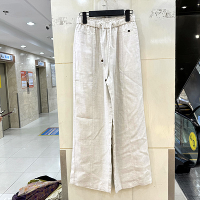 33-9629天丝亚麻直筒裤