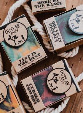 Outlaw Soaps-神枪小子炮弹的味道世外桃源篝火 男女士香皂沐浴皂