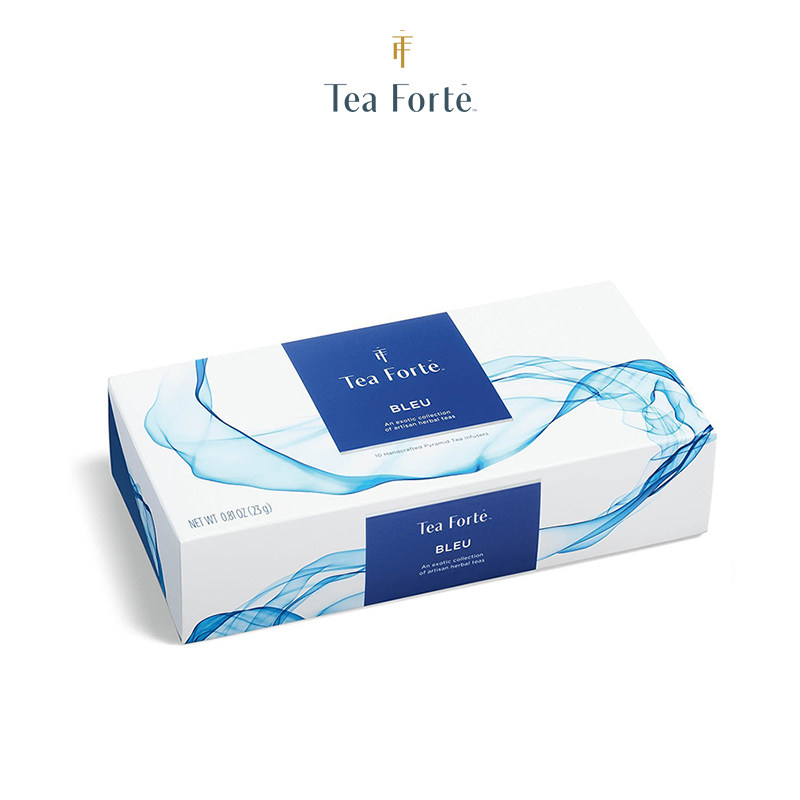 Tea Forte-BLEU 蓝色 无咖啡因花草花茶金字塔袋泡茶包礼盒装10包