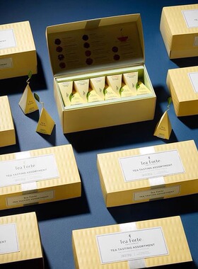 Tea Forte-Tea Tasting 金字塔茶包袋泡茶礼盒 绿茶红茶白茶 10包
