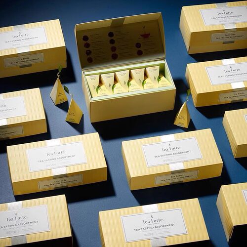 Tea Forte-Tea Tasting 金字塔茶包袋泡茶礼盒 绿茶红茶白茶 10包