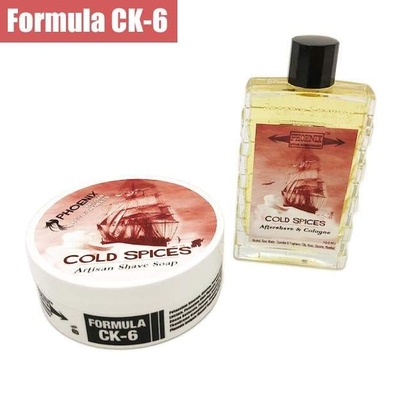 Phoenix-Cold Spices高级CK-6 配方柔嫩肌肤淡薄荷味剃须皂须后水