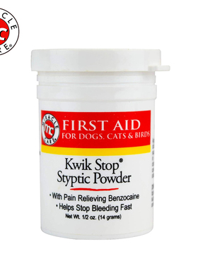 Miracle Care-Kwik Stop1961适用于狗猫鸟类含止痛成分快速止血粉