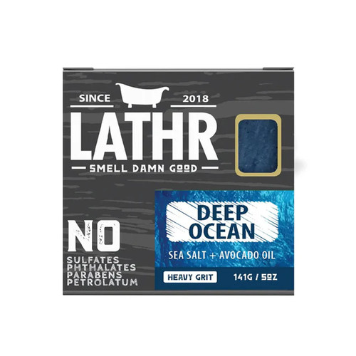 Lathr-Deep Ocean 深海清爽薄荷醇温和去角质清新活力沐浴香皂