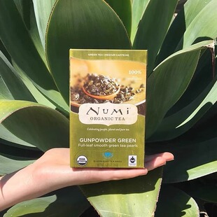 Gunpowder 非转基因茶包 Green 饱满全叶绿茶 18包 中国珠茶 Numi