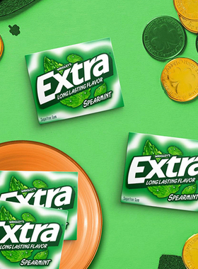 Extra-美国健康持久清新口气留兰香薄荷冬青大包装咀嚼口香糖一盒