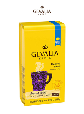 Gevalia-耶瓦利亚 瑞典 Majestic Roast  精选纯黑咖啡粉 340g